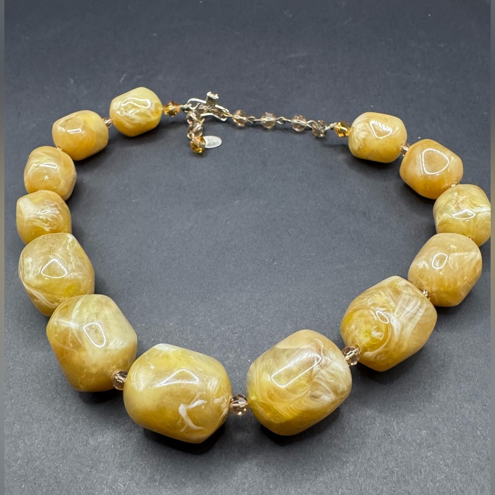 Tarina Tarantino Swirl Lucite and Swarovski Crystal Choker